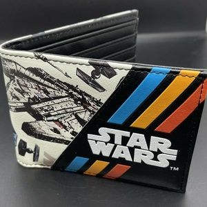 Star Wars Emblem Logo Millennium Falcon X-Wing Starfighter Bi-fold Wallet